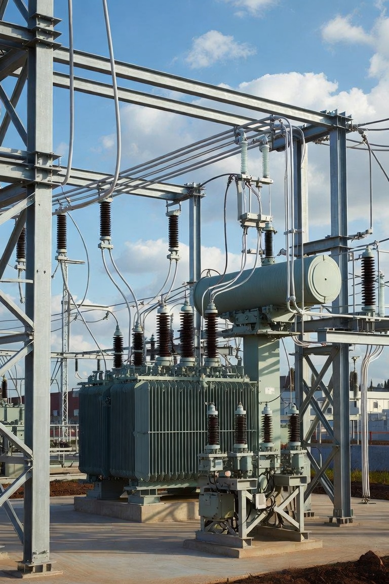 A commercial electrical metering cabinet with electricity meters and a distribution board